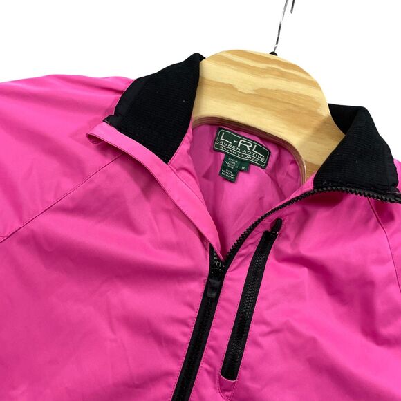 Lauren Ralph Lauren Action Medium Pink Full Zip Zip Pockets Detach Hood‎ - Picture 2 of 7